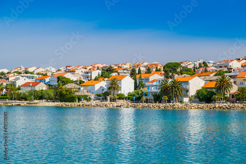 Town of Novalja on the island of Pag in Croatia, tourist destination on Adriatic sea