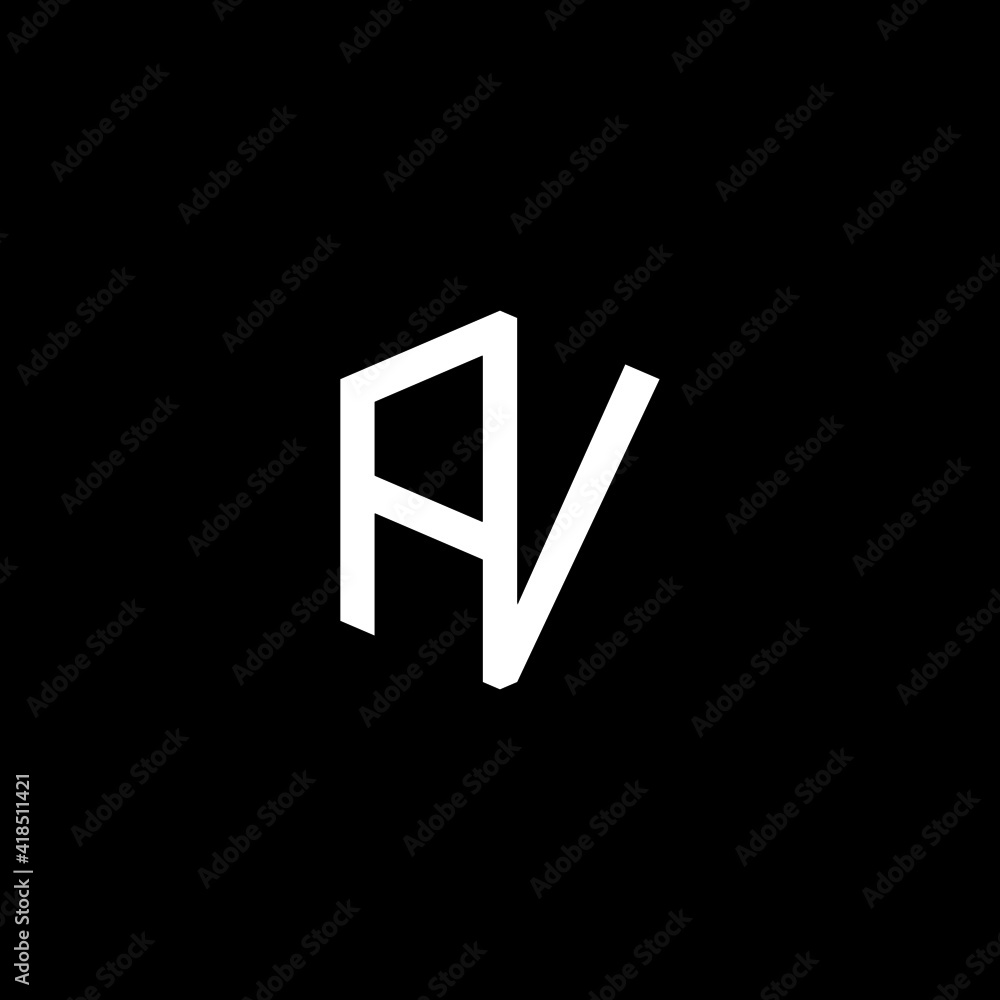 AV initial letter logo template vector AV initial letter logo template vector