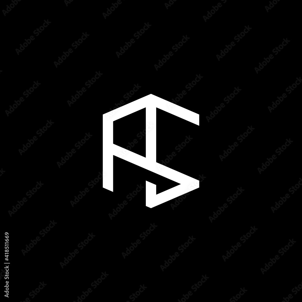 AS initial letter logo template vector AS initial letter logo template vector