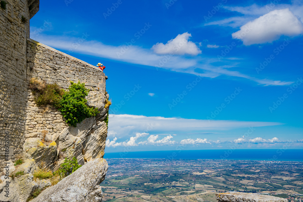 Panorama view of the San Marino landscape view from the city