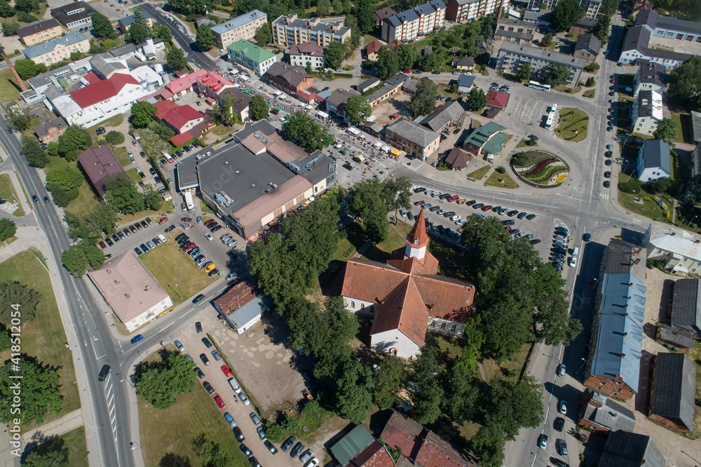 The most Latvian city - Latvia, Smiltene aerial view