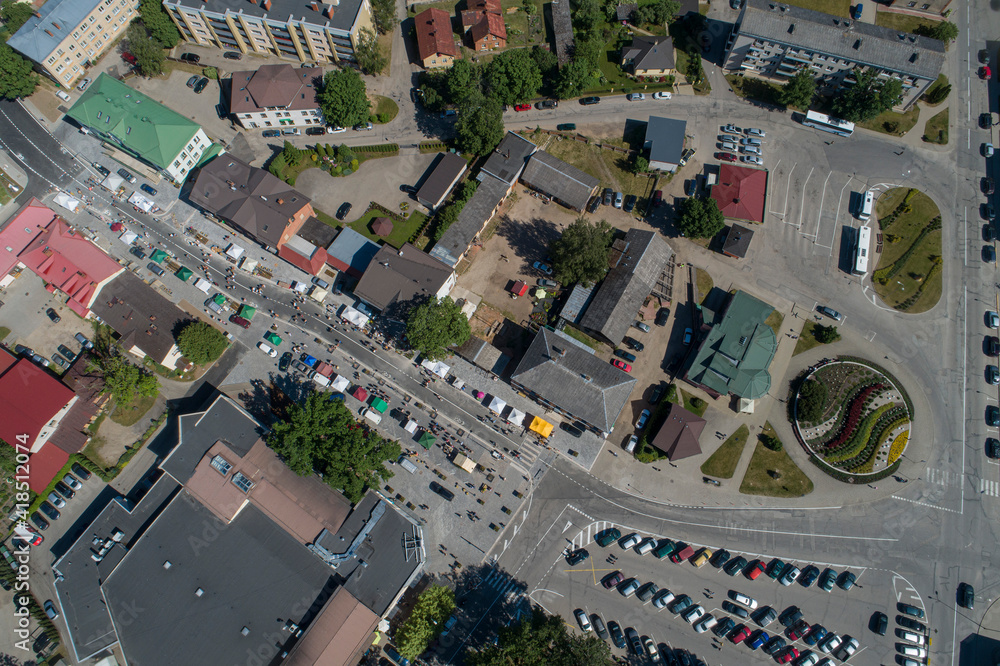 The most Latvian city - Latvia, Smiltene aerial view The most Latvian city - Latvia, Smiltene aerial view