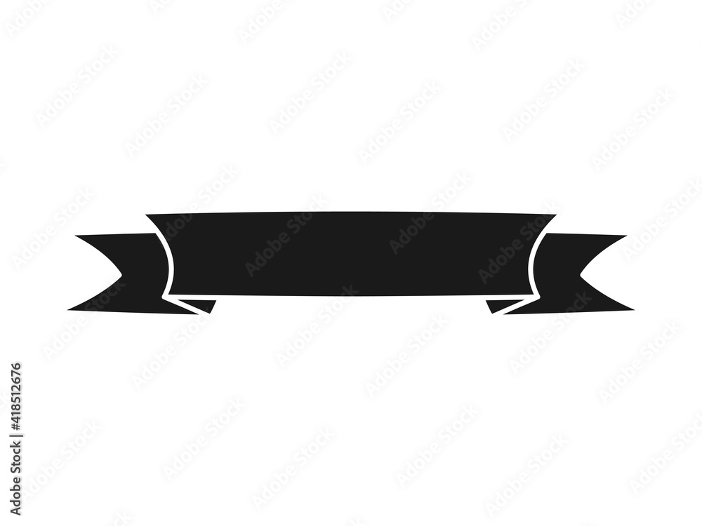 ribbon banner silhouette
