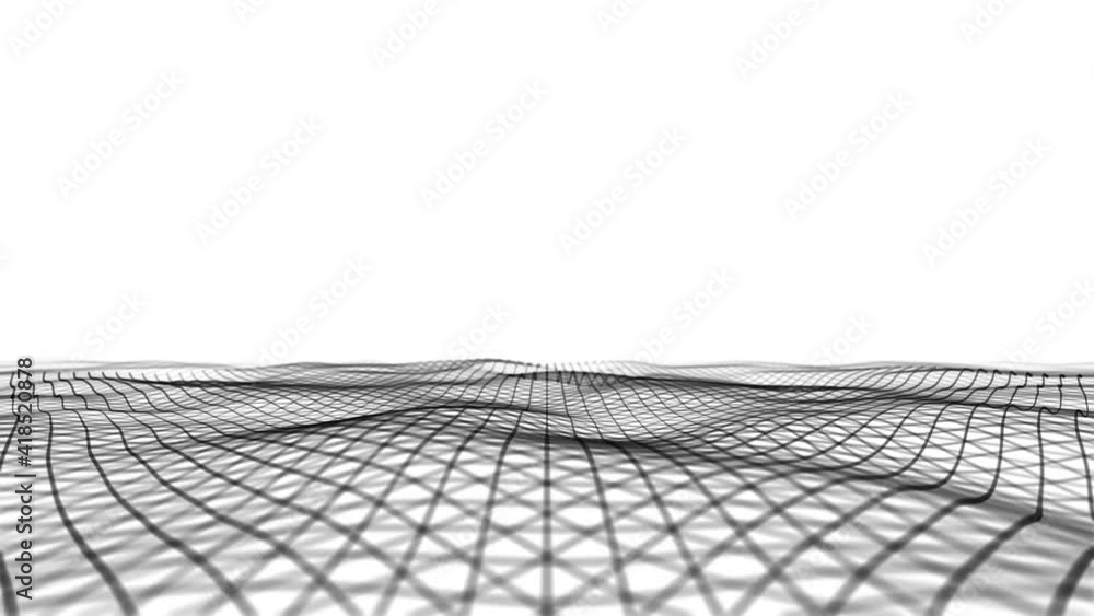 Abstract Waving Lines Fx Minimal Background Loop/ 4k animation of an abstract background with minimal fractal particle lines waving and seamless looping Abstract Waving Lines Fx Minimal Background Loop/ 4k animation of an abstract background with minimal fractal particle lines waving and seamless looping