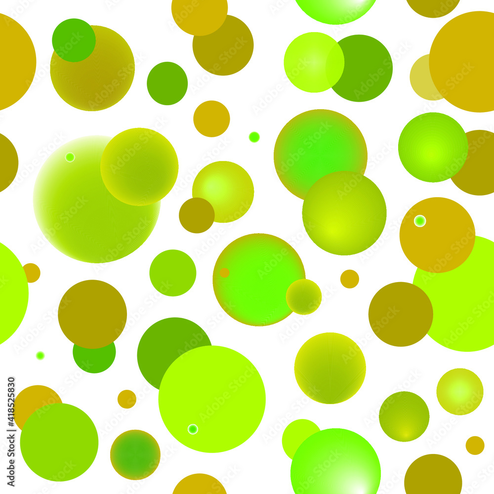 Seamless vector yellow and green circle round blur geometric pattern on a white background Seamless vector yellow and green circle round blur geometric pattern on a white background