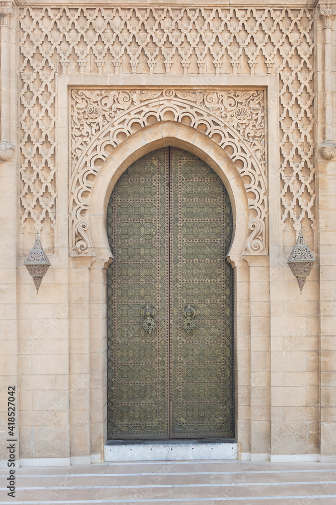 Morocco. Old town. Rabat. Yellow door 2.