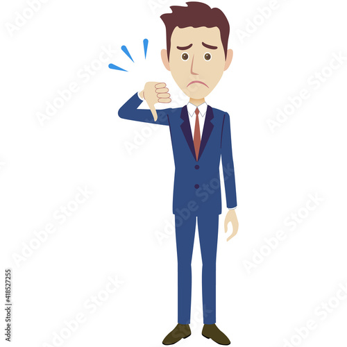 A illustration of a businessman wearing suits