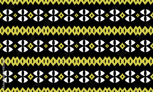 Seamless pattern with abstract geometrical shapes. Stylized eyes turned into a pattern