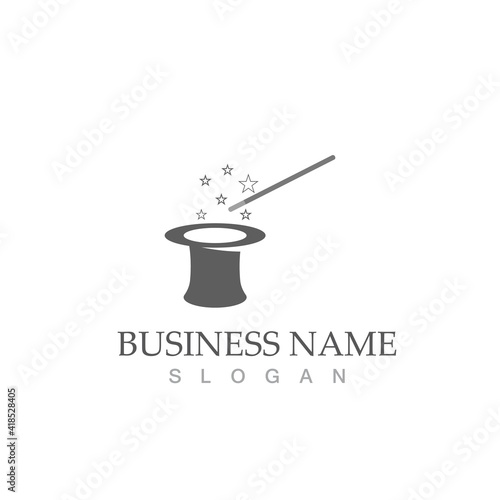 wand magic hat icon vector