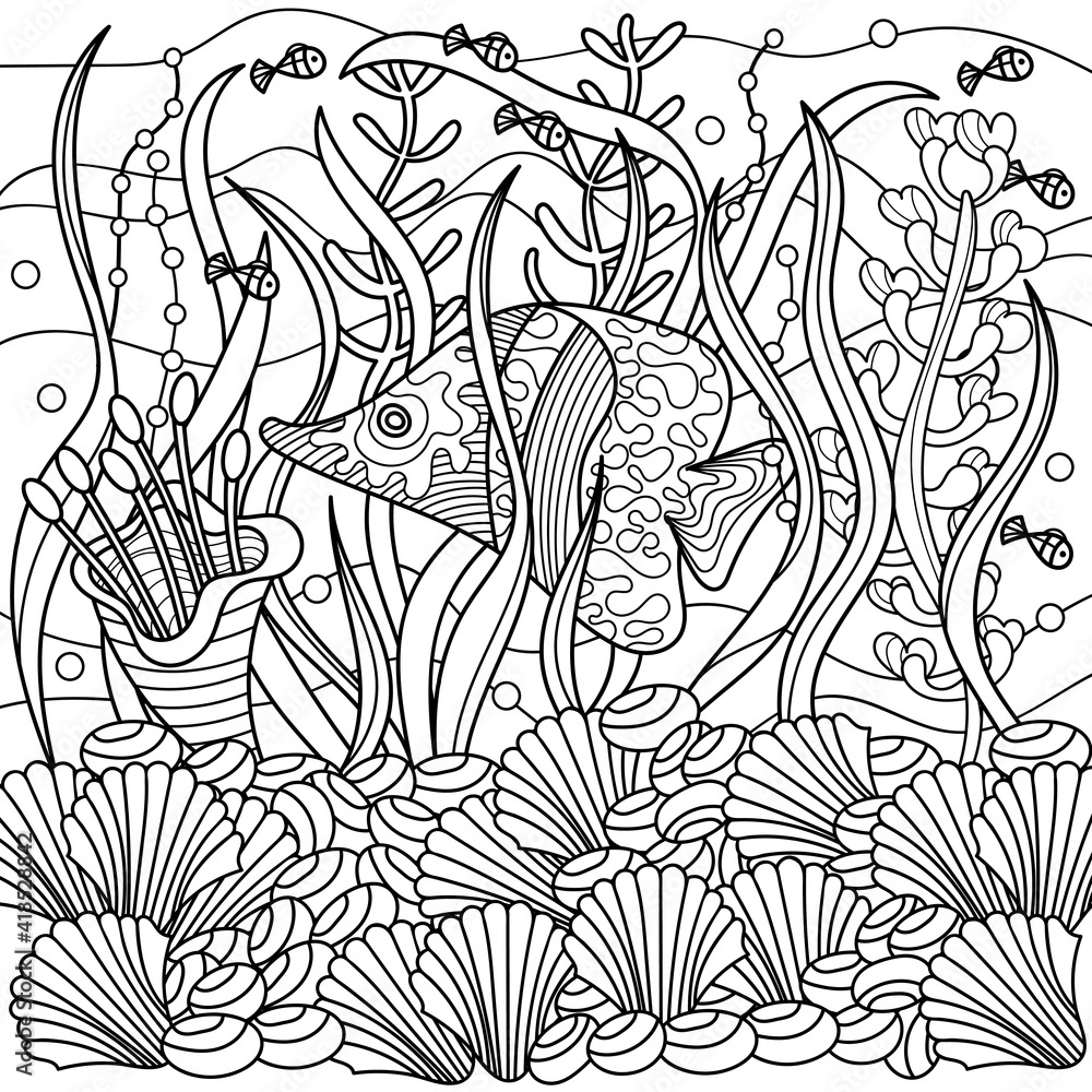 Ocean Coloring Book for Adults - Bulk Reef Supply