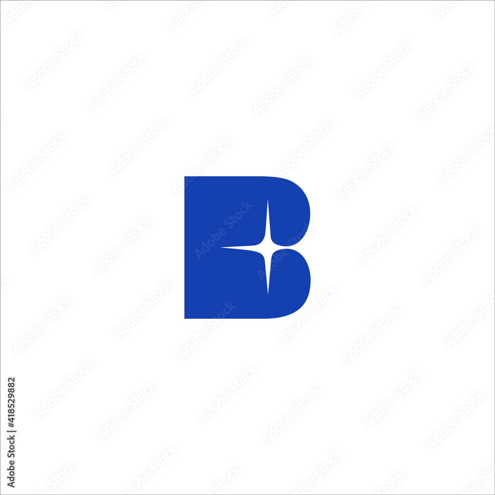 Fototapeta premium Solar cell logo design, simple symbol, vector, graphic, creative concept with letter B 