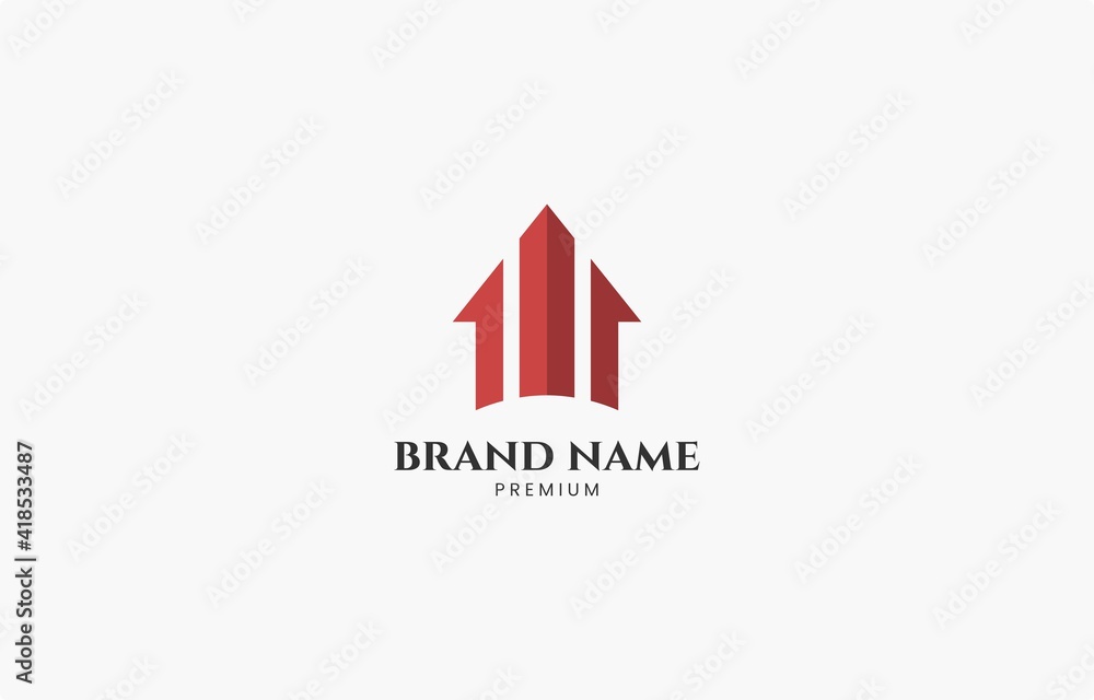 Vector of Arrow House Real Estate Logo Design Template Vector of Arrow House Real Estate Logo Design Template