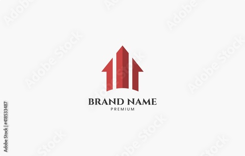 Vector of Arrow House Real Estate Logo Design Template