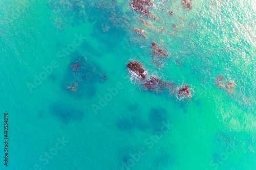 Aerial photograph of St Agnes, Truro, Cornwall, England.