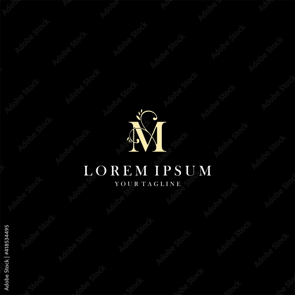 abstract luxury and elegant initial letter m logo design abstract luxury and elegant initial letter m logo design