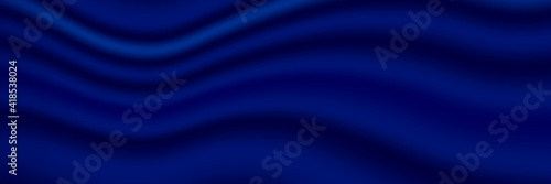 Abstract vector background luxury blue cloth or liquid wave or wavy folds of grunge silk texture satin velvet material, luxurious background or elegant wallpaper 
