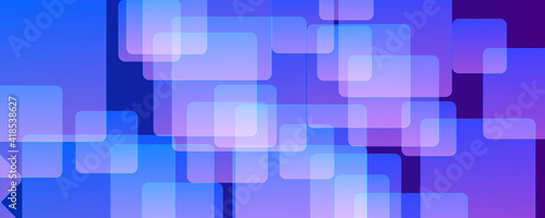 Fotografiet Digital techno abstract background, glowing hexagons, vector geometric hi-tech b