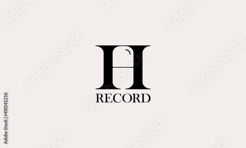 H letter logo | H Record