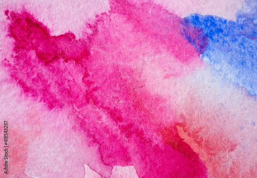 pink blue watercolor art background