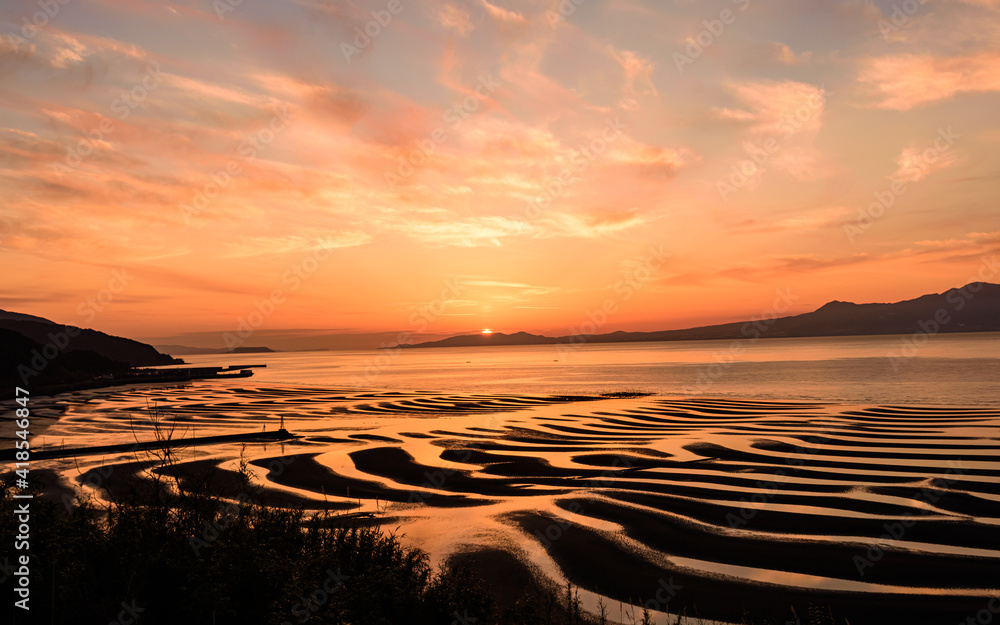 自然の神秘:夕日・渚百選の絶景スポット「御輿来海岸」 The mystery of nature: "Mikorai Beach", a ...