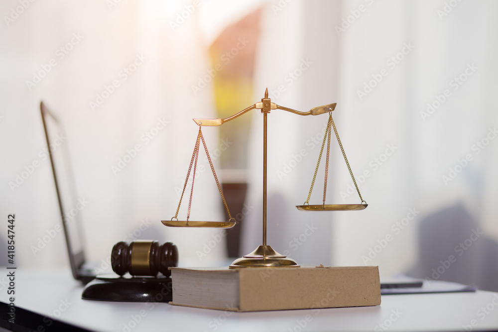 Judge gavel with Justice lawyers having team Concepts of Law and Legal services Judge gavel with Justice lawyers having team Concepts of Law and Legal services