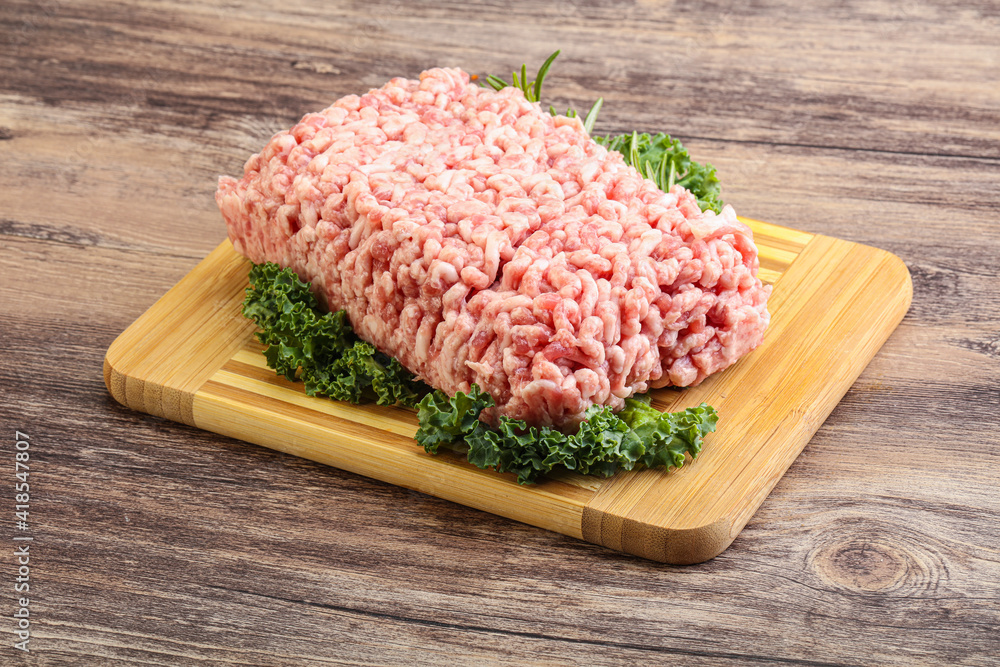 Raw pork minced meat for cooking Raw pork minced meat for cooking