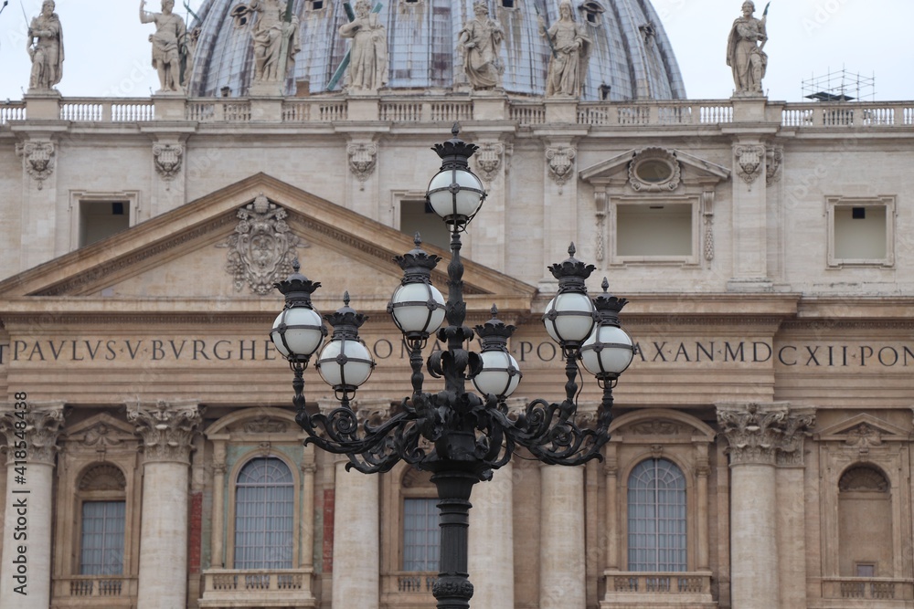 Old Lamppost in St. Peter's Square in Rome