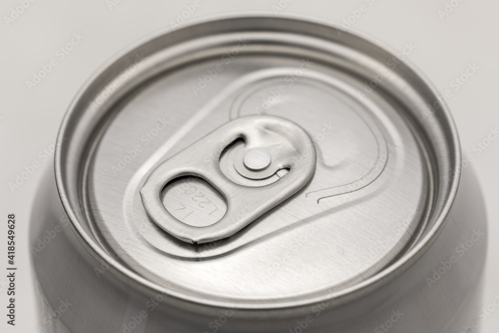 closed lid of an aluminum can close-up macro closed lid of an aluminum can close-up macro