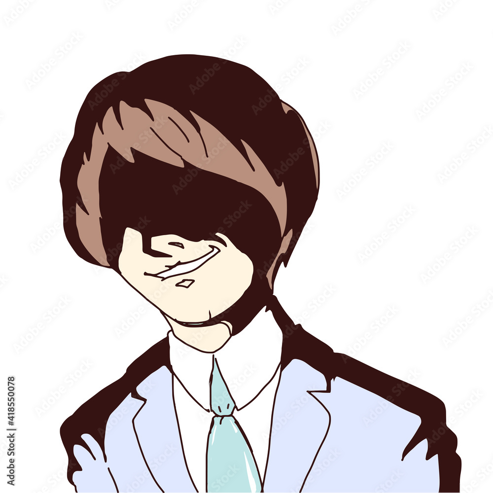 計画を企む男性 計画を企む男性
