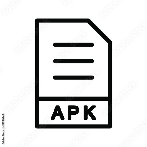 Major file format vector icon illustration. linear style sign for mobile concept and web design. Symbol, logo on white background.