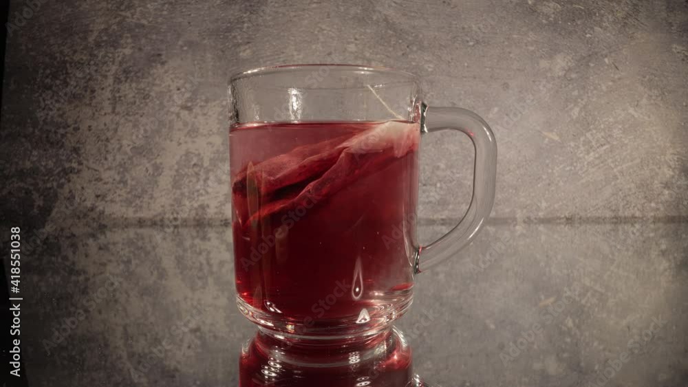 A glass of fruit tea in close-up view - food photography A glass of fruit tea in close-up view - food photography