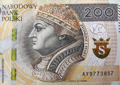 banknot 200 złotych ZYGMUNT STARY photo