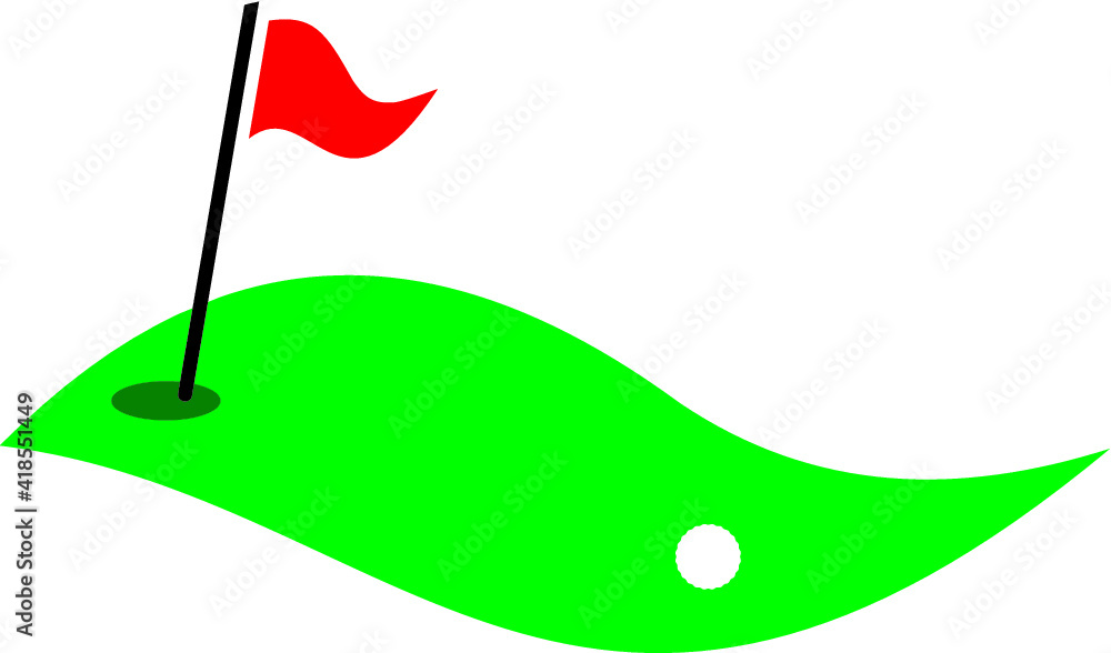 Vector illustration of the golf course sign Vector illustration of the golf course sign
