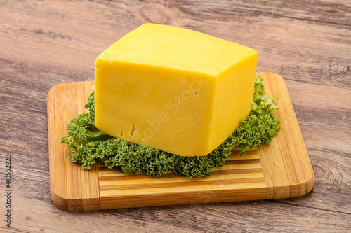 Yellow tilsiter cheese dairy product photo