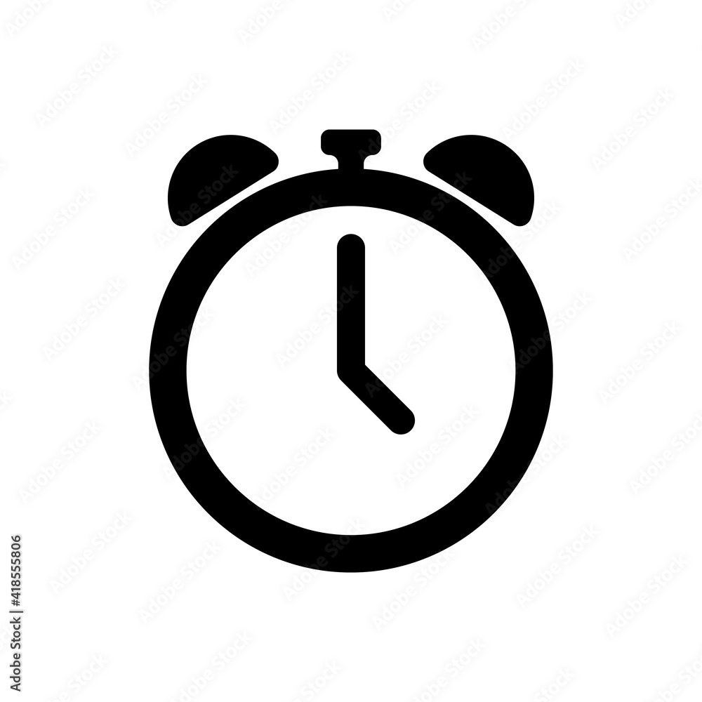 Alarm clock icon in flat style. Vector trendy alarm clock icon. Time symbol icon. Vector illustration. Alarm clock icon in flat style. Vector trendy alarm clock icon. Time symbol icon. Vector illustration.