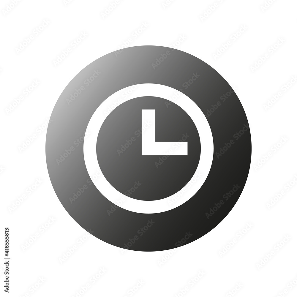 Clock icon. Vector trendy clock button icon. Time symbol icon. Vector illustration. Clock icon. Vector trendy clock button icon. Time symbol icon. Vector illustration.