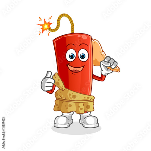 dynamite ancient cartoon. cartoon mascot vector