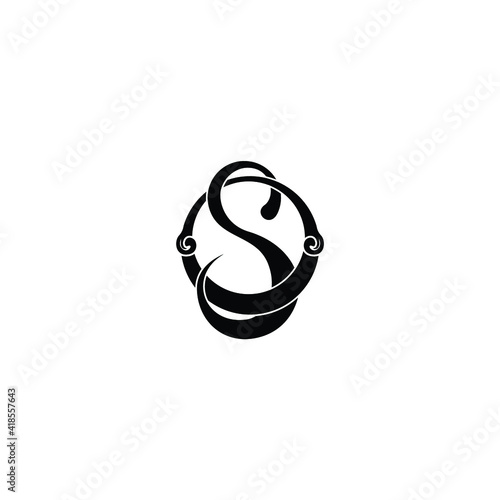 O.S Alfabet logo vector art design