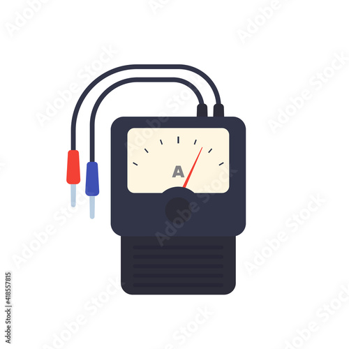 ammeter isolated on white, vector