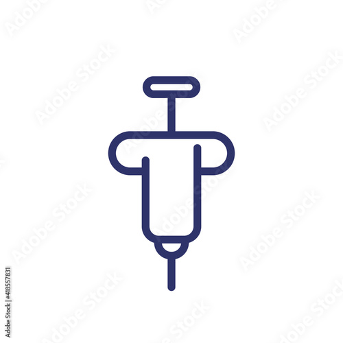 biopsy tool line icon on white