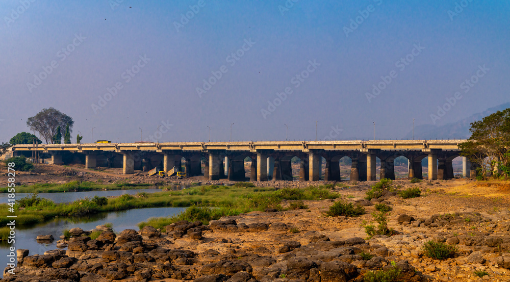 Panoramic view of picturesque bridge