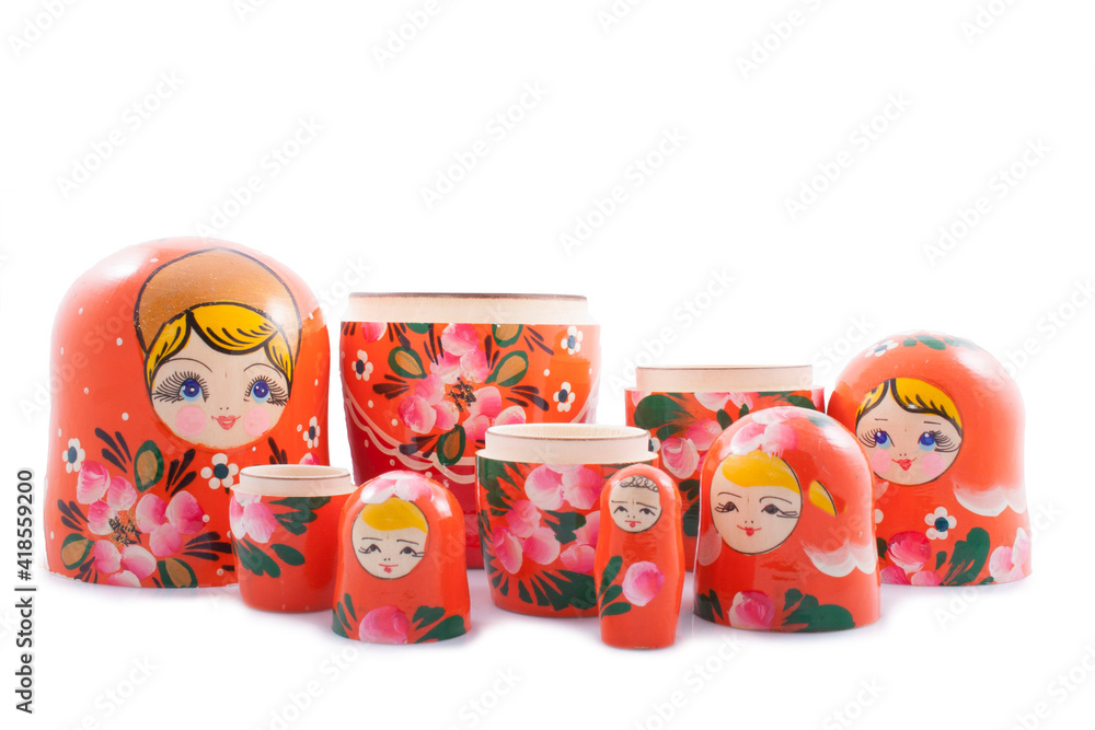 russian nesting doll isolated russian nesting doll isolated