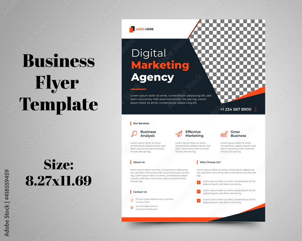 Digital Marketing Business Flyer Template Vector Digital Marketing Business Flyer Template Vector