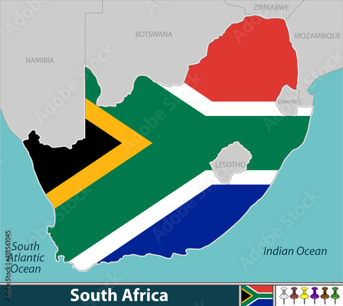 Map of South Africa photo