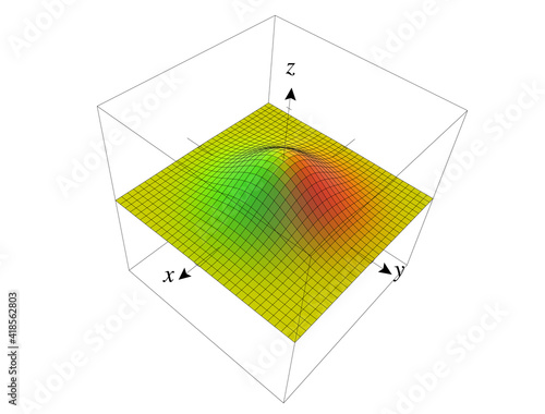 Geometric colored dome in perspective 3d view representing some numeric data. Vector Illustration