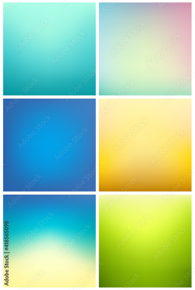 Naklejka premium Blurred backgrounds set