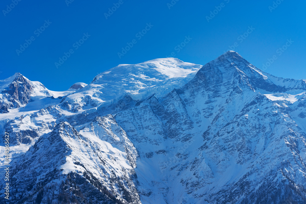 View of Mont-Blanc from Chamonix View of Mont-Blanc from Chamonix