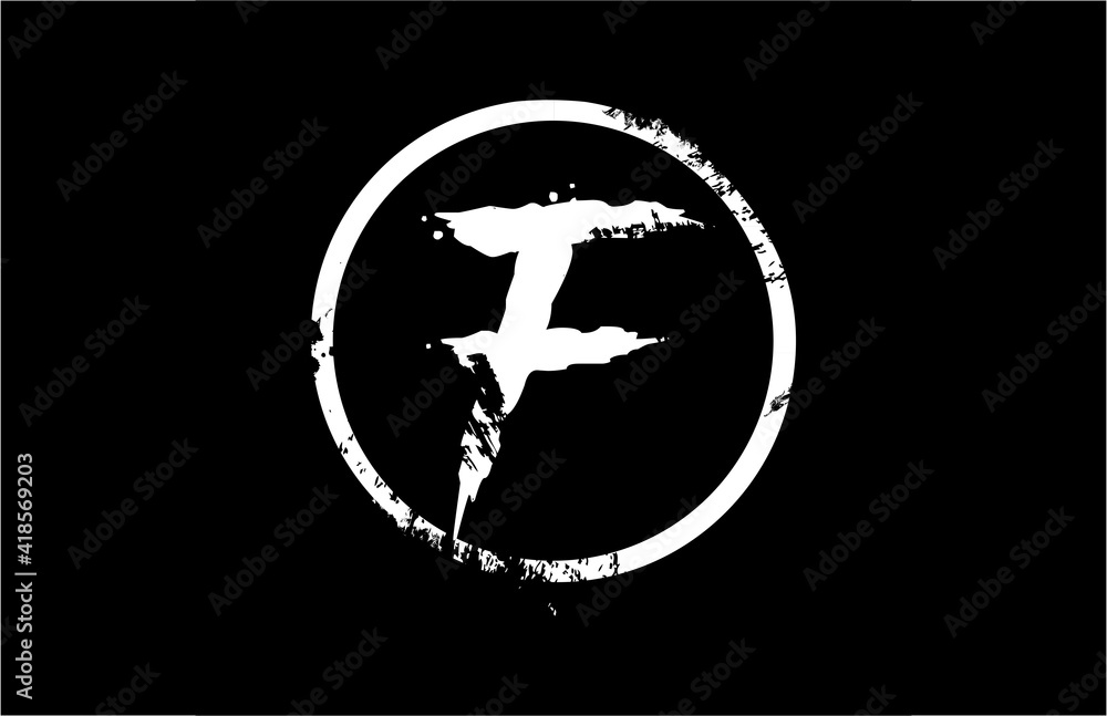 Letter F logo with grunge texture. Letter F logo with grunge texture.