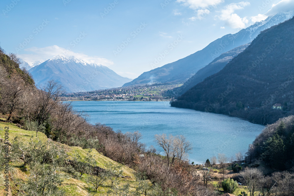The little Lake of Piona near the Lake Como