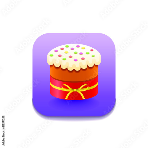 Cake Easter Food Logo Vector Symbol Icon Design Style